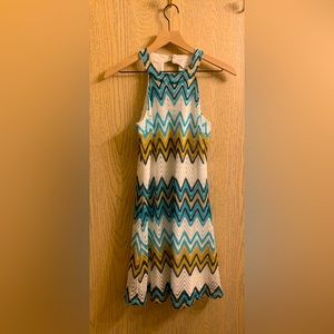 Turquoise and Gold Dress